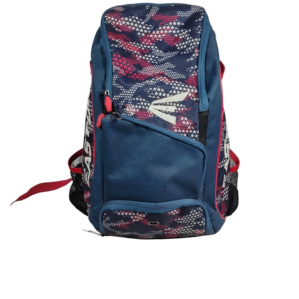 Easton Backpack Baseball Camo Stars Bat Helmet Compartment Blue Red White